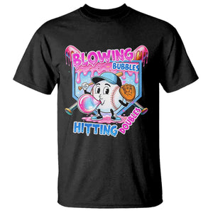 Baseball Blowing Bubbles Hitting Doubles T Shirt Sports Bubble Gum Lover TS11 Black Print Your Wear