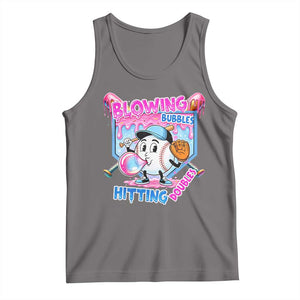 Baseball Blowing Bubbles Hitting Doubles Tank Top Sports Bubble Gum Lover TS11 Deep Heather Print Your Wear