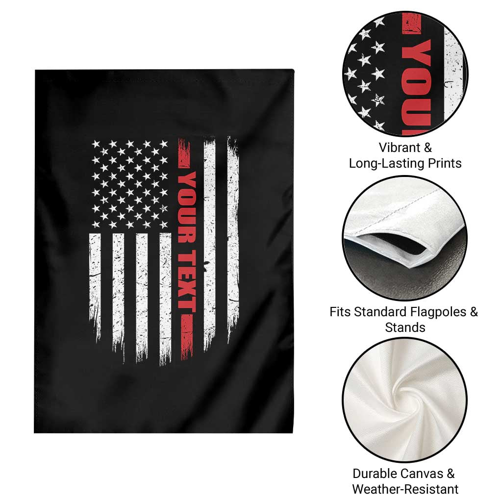 Personalized Firefighter Garden Flag Custom Text Name Vintage American Flag Patriot Fireman Gift TS11 Print Your Wear
