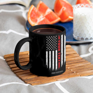 Personalized Firefighter Coffee Mug Custom Text Name Vintage American Flag Patriot Fireman Gift TS11 Print Your Wear