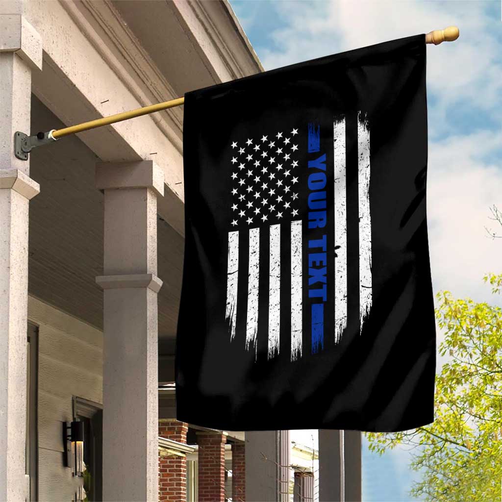 Personalized Police Garden Flag Custom Text Name Vintage American Flag Law Enforcement Gift TS11 Print Your Wear