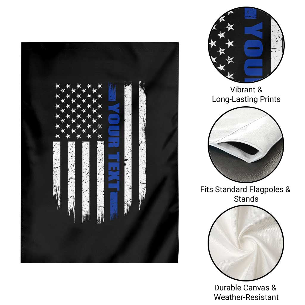 Personalized Police Garden Flag Custom Text Name Vintage American Flag Law Enforcement Gift TS11 Print Your Wear