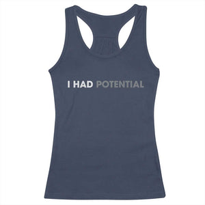 I Had Potential Racerback Tank Top Physics Science Teacher Humor TS11 Navy Print Your Wear