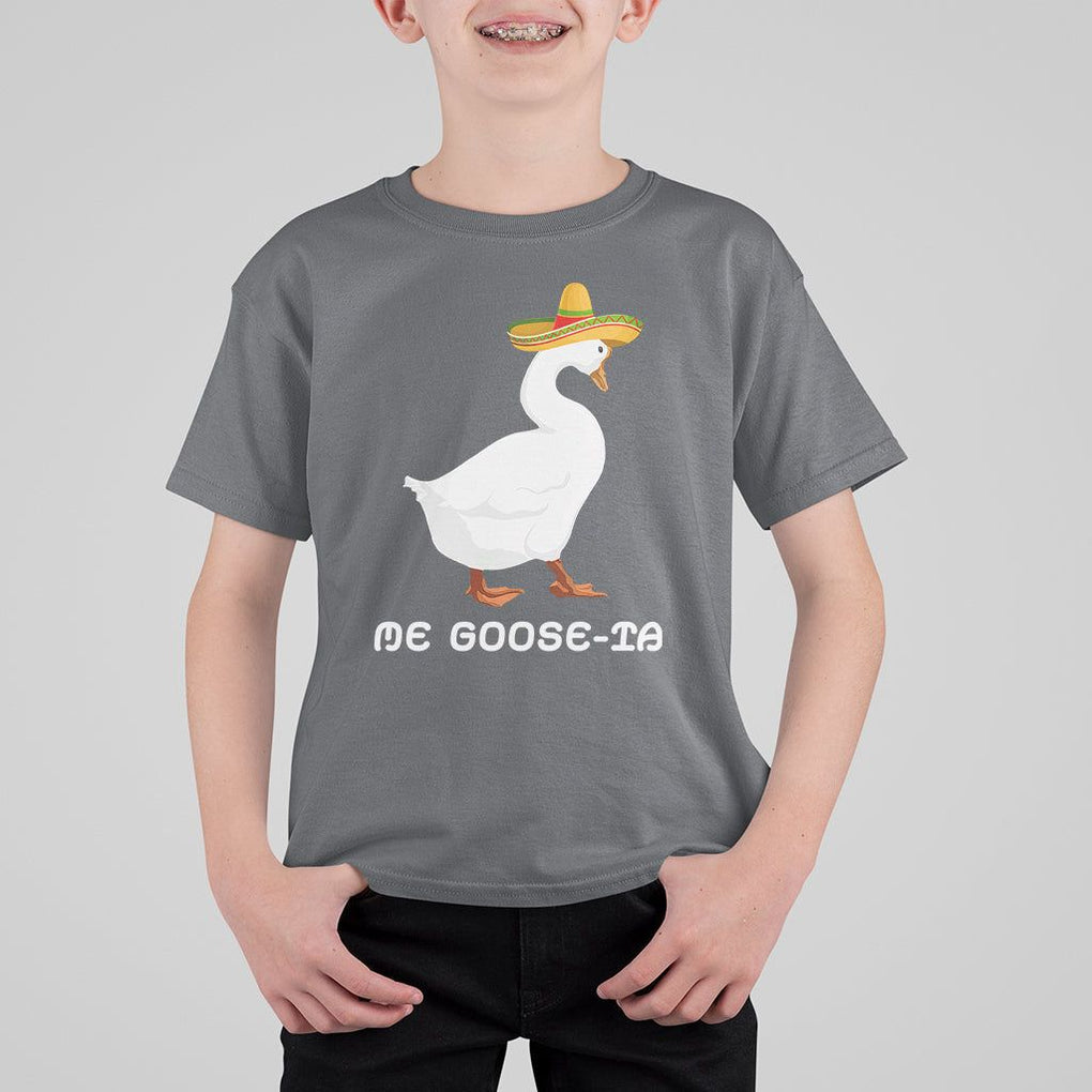 Funny Goose Cinco De Mayo T Shirt For Kid Me Goose - Ta TS11 Charcoal Print Your Wear