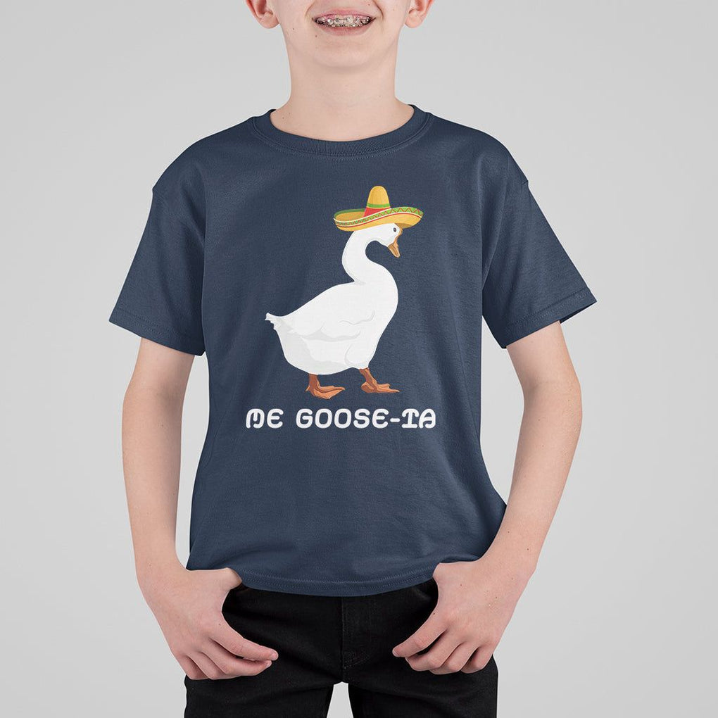Funny Goose Cinco De Mayo T Shirt For Kid Me Goose - Ta TS11 Navy Print Your Wear
