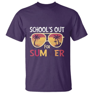 Schools Out For Summer T Shirt End Of School Retro Sunglasses Summer Vacation TS11 Purple Print Your Wear