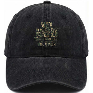 Funny Veteran Vet Bod Like A Dad Bod But With More Back Pain Washed Cotton Baseball Cap TS11 Print Your Wear