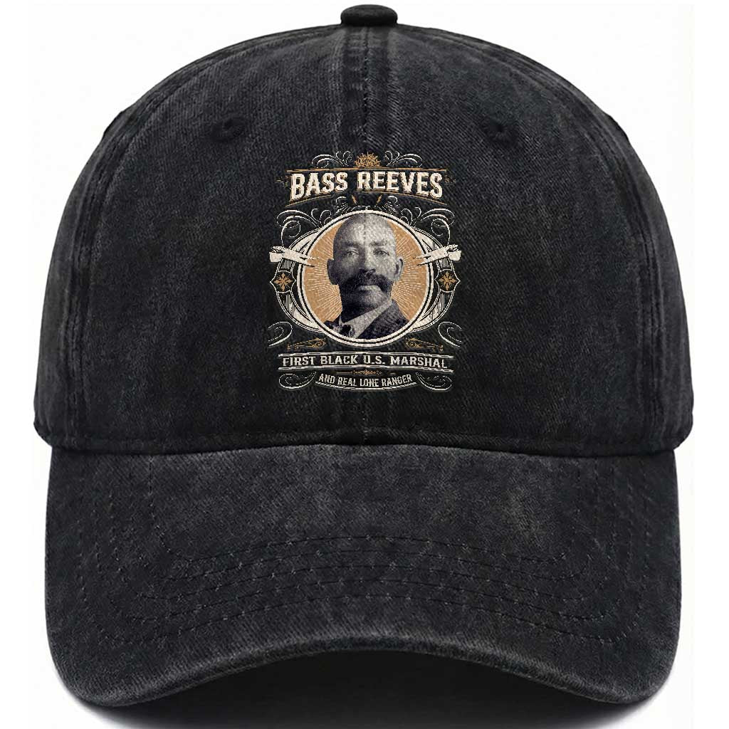 Bass Reeves First Black US Marshal And Real Lone Ranger Washed Cotton Baseball Cap African American Cowboy TS11 Print Your Wear