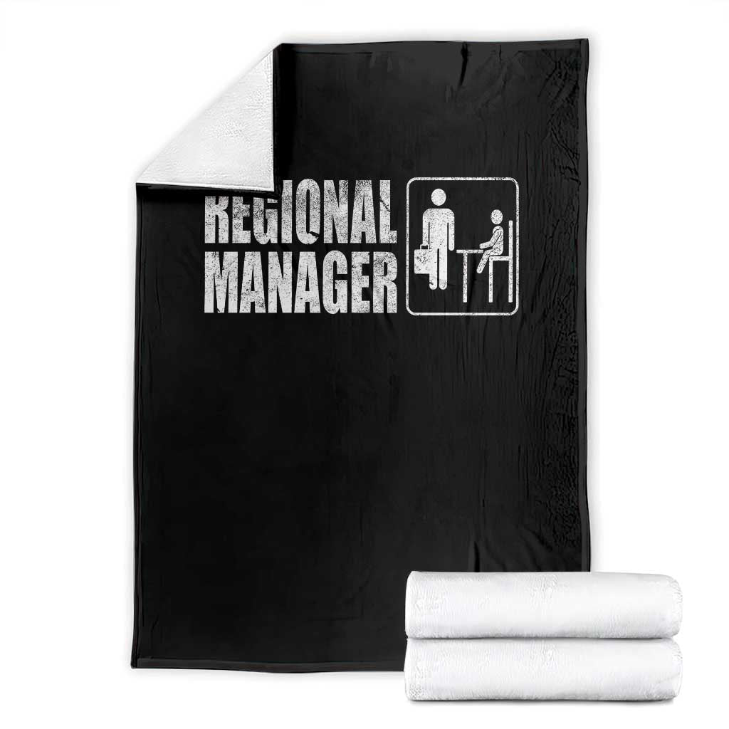 Regional Manager Throw Blanket Funny Dad Baby Matching TS11 Black Print Your Wear