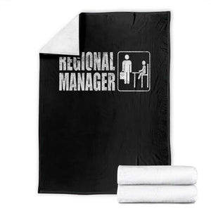 Regional Manager Throw Blanket Funny Dad Baby Matching TS11 Black Print Your Wear