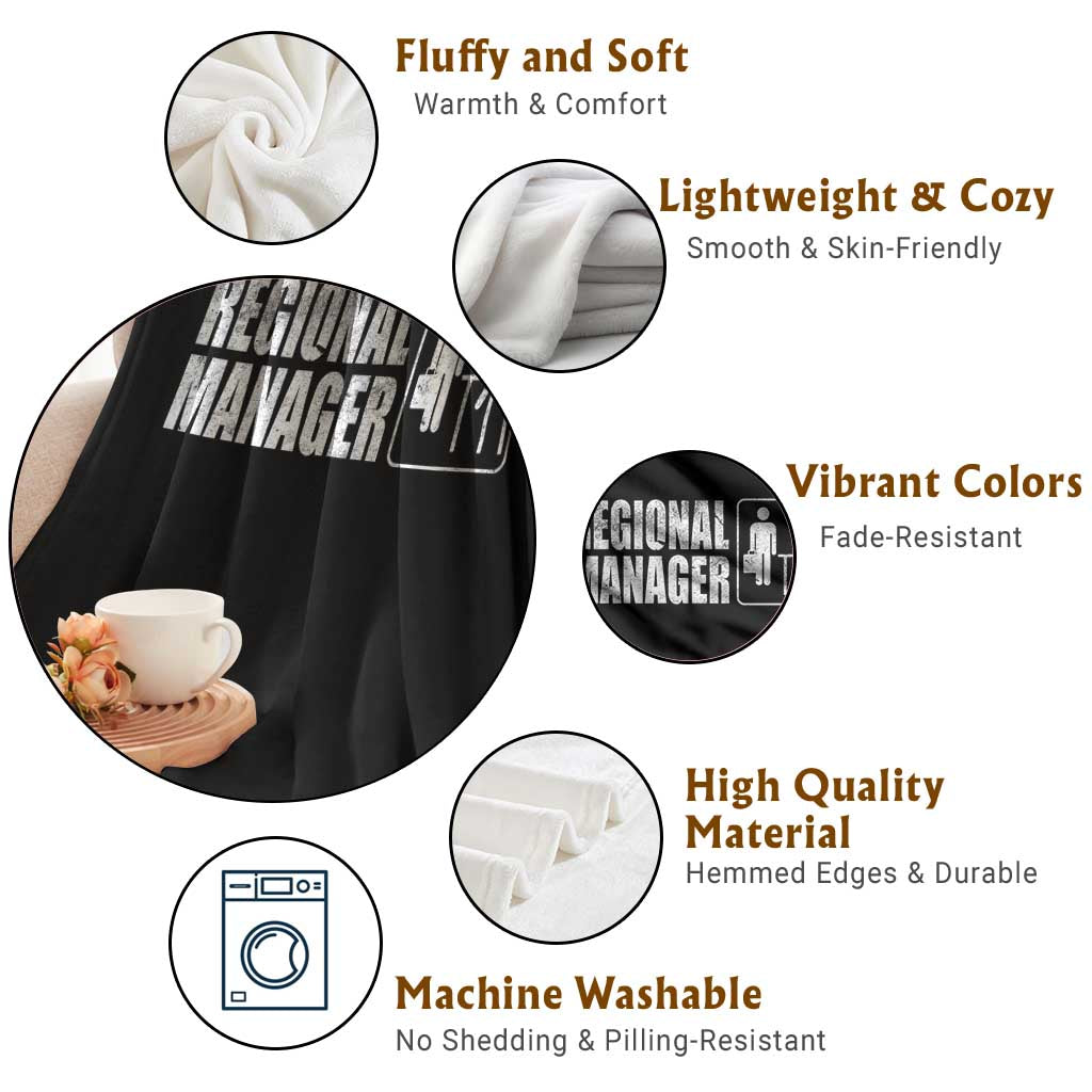Regional Manager Throw Blanket Funny Dad Baby Matching TS11 Print Your Wear