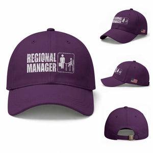 Regional Manager Baseball Cap Funny Dad Baby Matching TS11 Baseball Cap Universal Fit Purple Print Your Wear