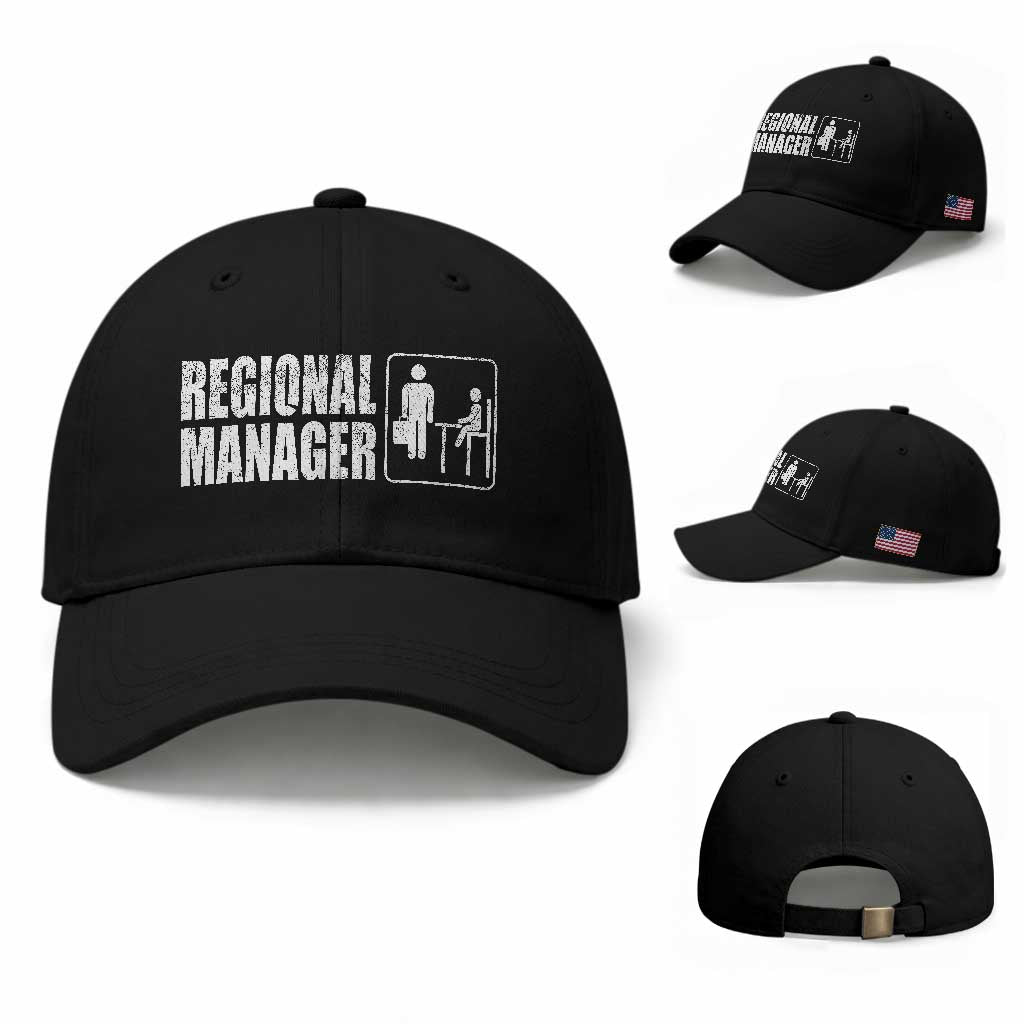 Regional Manager Baseball Cap Funny Dad Baby Matching TS11 Baseball Cap Universal Fit Black Print Your Wear