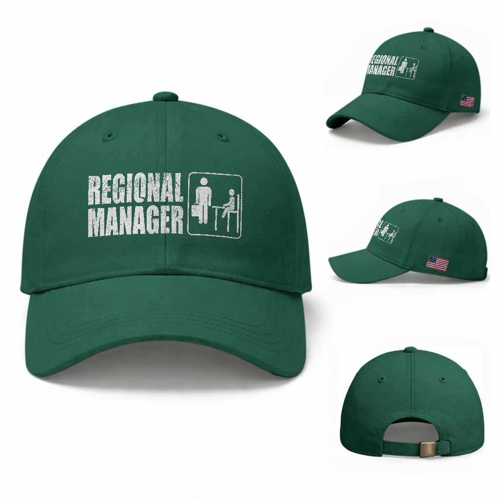 Regional Manager Baseball Cap Funny Dad Baby Matching TS11 Baseball Cap Universal Fit Irish Green Print Your Wear