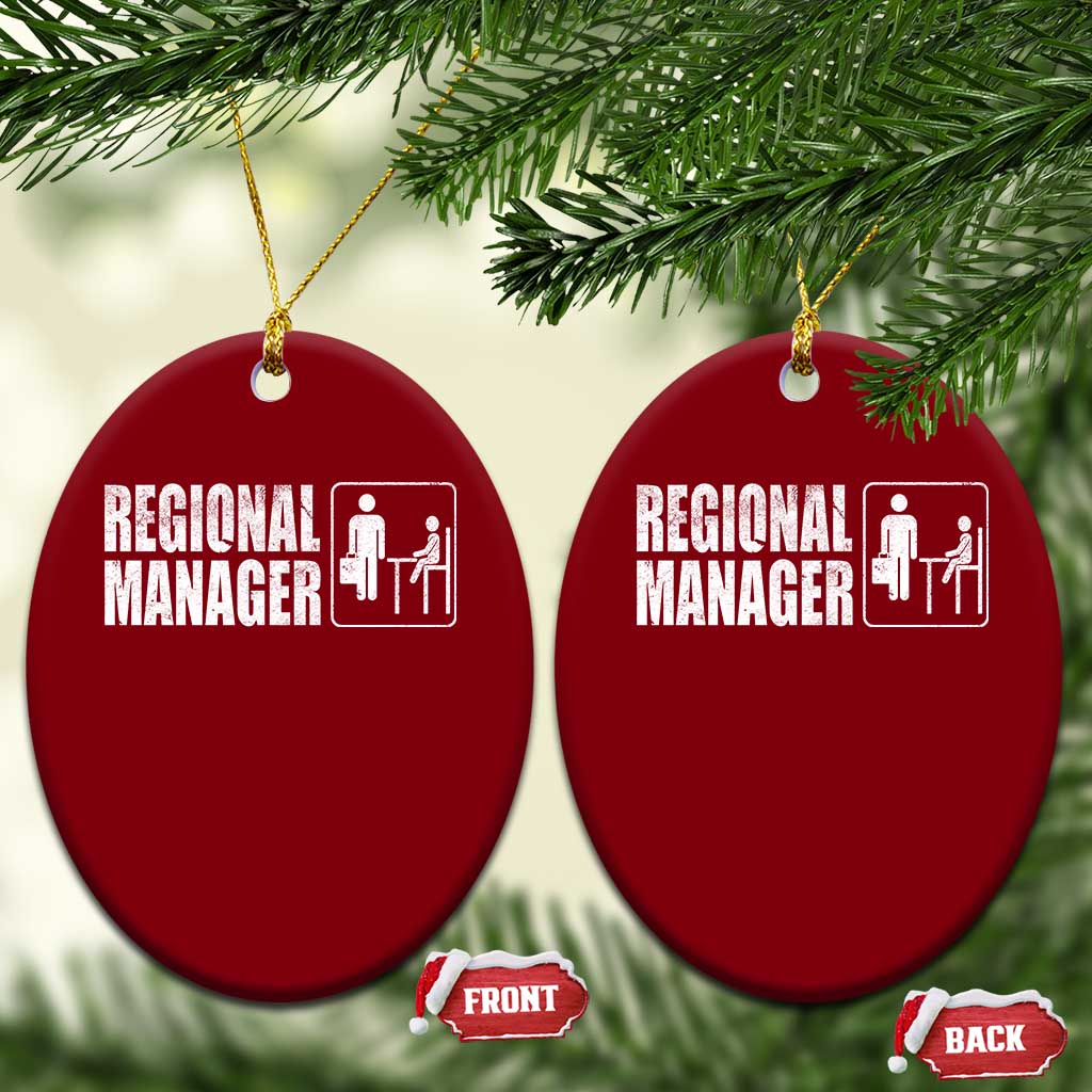 Regional Manager Ceramic Ornament Funny Dad Baby Matching TS11 Print Your Wear