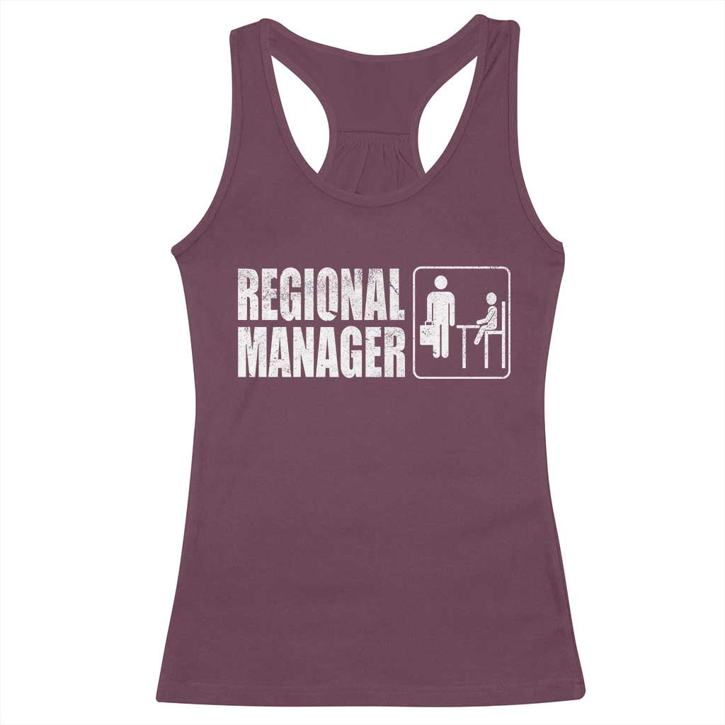 Regional Manager Racerback Tank Top Funny Dad Baby Matching TS11 Maroon Print Your Wear