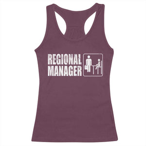 Regional Manager Racerback Tank Top Funny Dad Baby Matching TS11 Maroon Print Your Wear