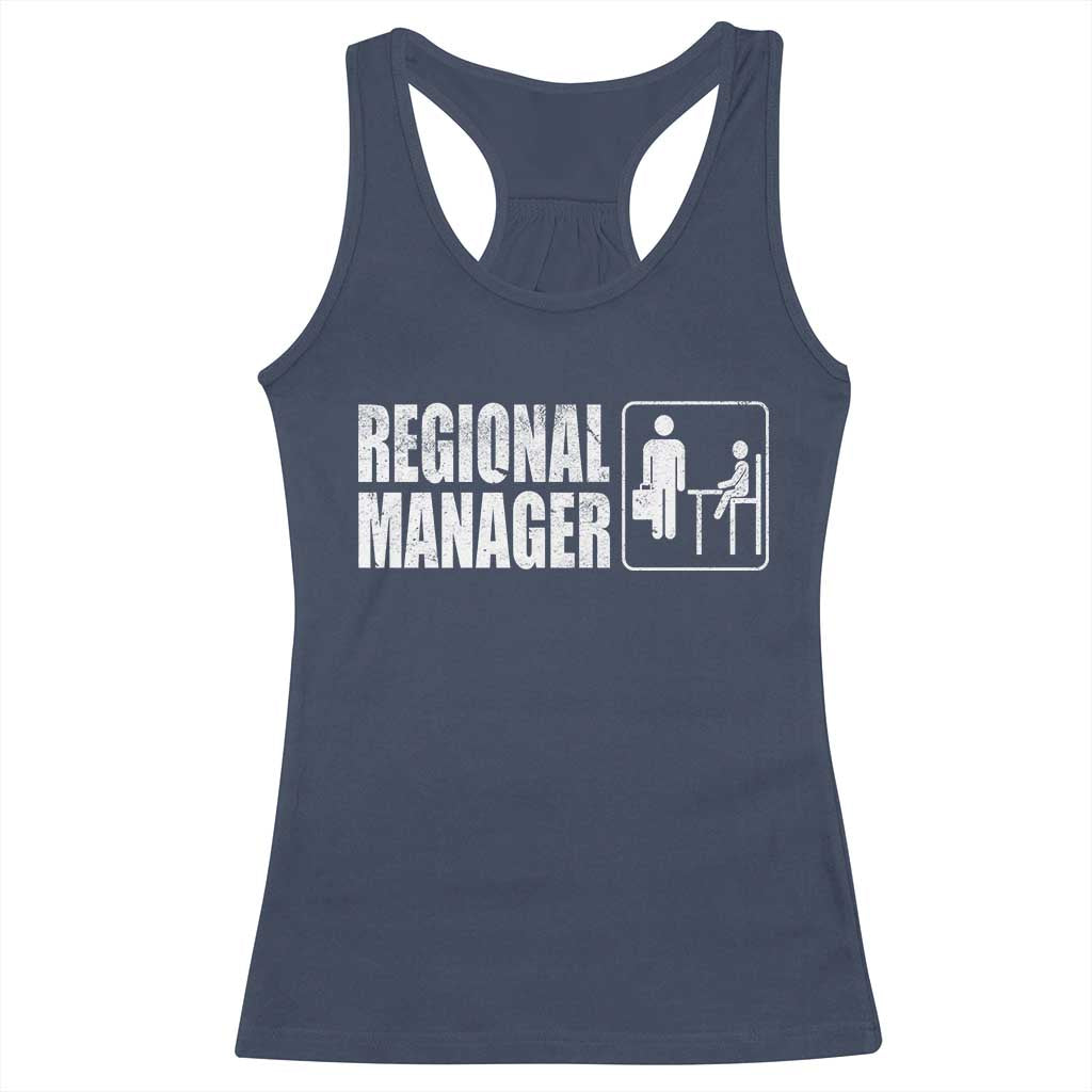 Regional Manager Racerback Tank Top Funny Dad Baby Matching TS11 Navy Print Your Wear