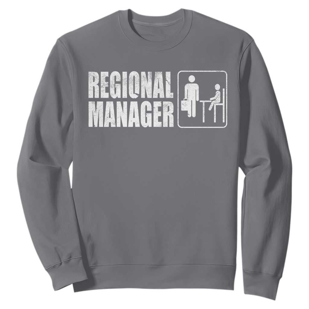 Regional Manager Sweatshirt Funny Dad Baby Matching TS11 Charcoal Print Your Wear
