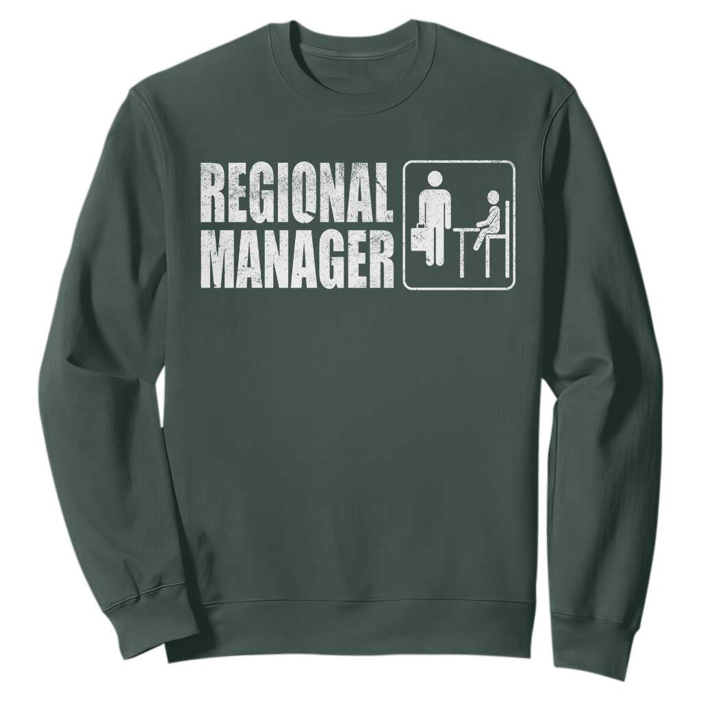 Regional Manager Sweatshirt Funny Dad Baby Matching TS11 Dark Forest Green Print Your Wear