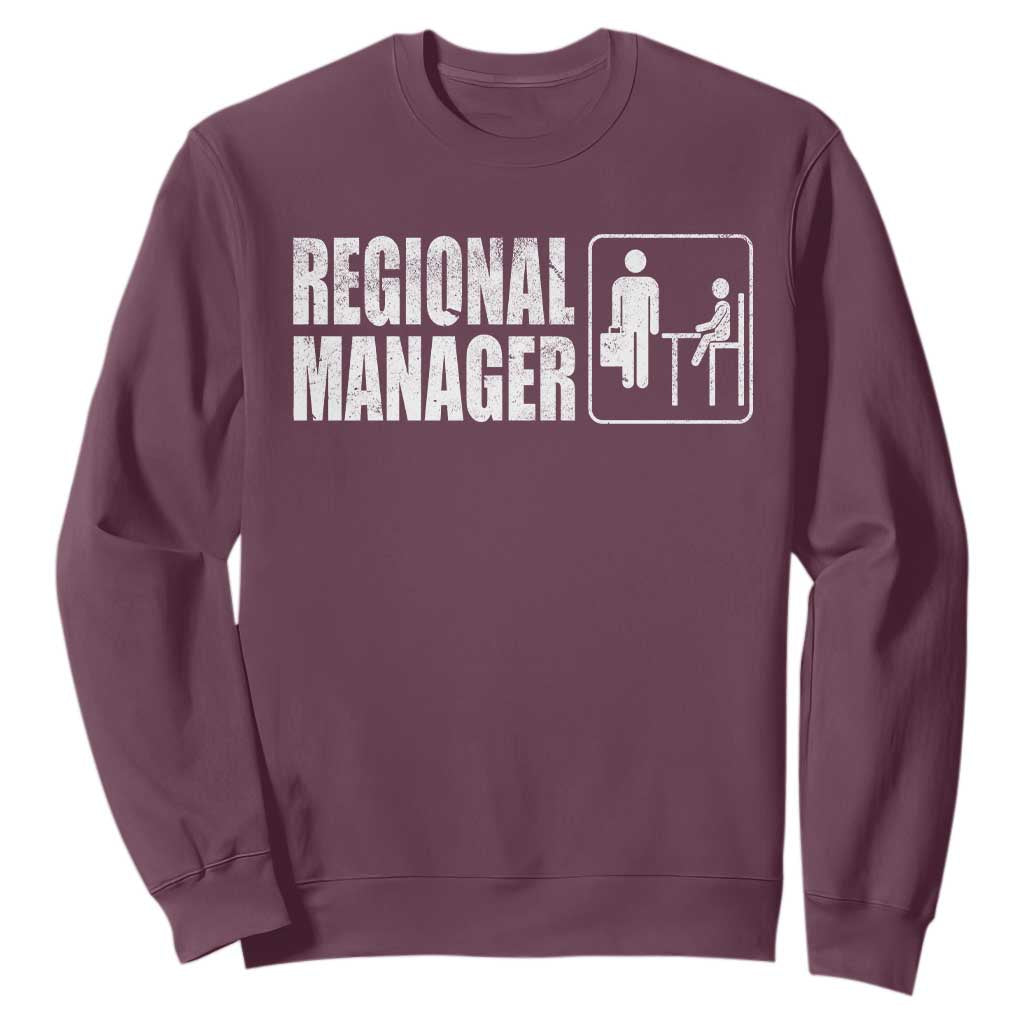 Regional Manager Sweatshirt Funny Dad Baby Matching TS11 Maroon Print Your Wear