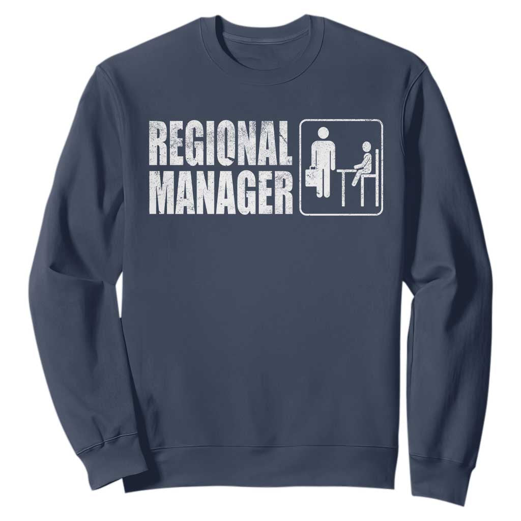 Regional Manager Sweatshirt Funny Dad Baby Matching TS11 Navy Print Your Wear