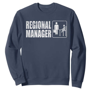 Regional Manager Sweatshirt Funny Dad Baby Matching TS11 Navy Print Your Wear