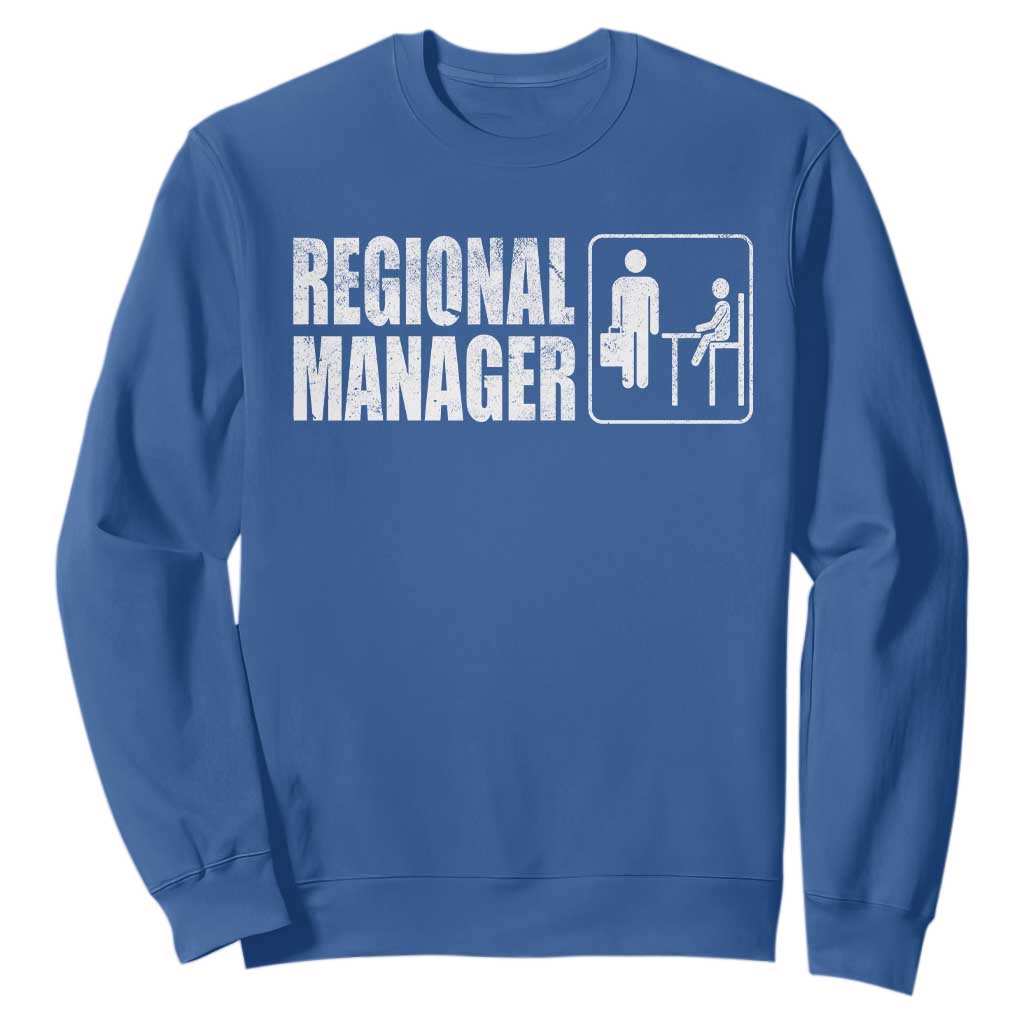 Regional Manager Sweatshirt Funny Dad Baby Matching TS11 Royal Blue Print Your Wear