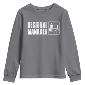 Regional Manager Youth Sweatshirt Funny Dad Baby Matching TS11 Charcoal Print Your Wear