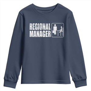 Regional Manager Youth Sweatshirt Funny Dad Baby Matching TS11 Navy Print Your Wear