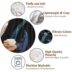 Tribal Makau Hawaiian Fish Hook Pacific Islander Hawaiian Throw Blanket TS11 Print Your Wear