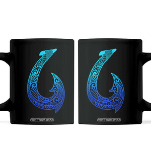 Tribal Makau Hawaiian Fish Hook Pacific Islander Hawaiian Coffee Mug TS11 Black Print Your Wear