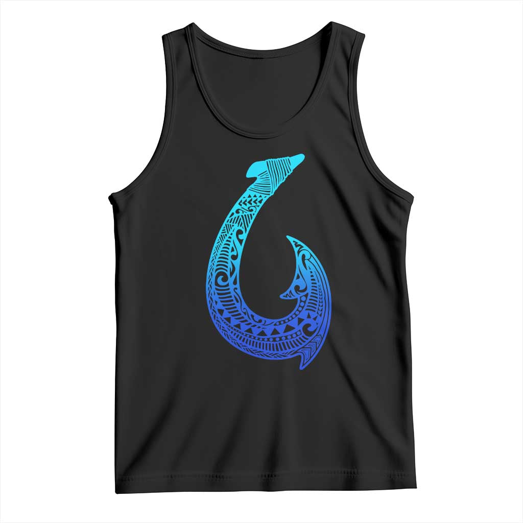 Tribal Makau Hawaiian Fish Hook Pacific Islander Hawaiian Tank Top TS11 Black Print Your Wear