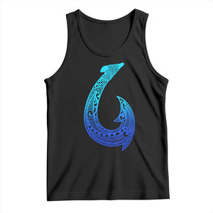 Tribal Makau Hawaiian Fish Hook Pacific Islander Hawaiian Tank Top TS11 Black Print Your Wear