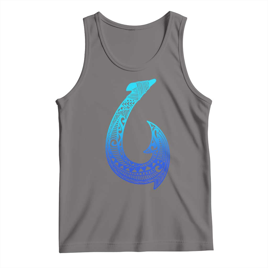 Tribal Makau Hawaiian Fish Hook Pacific Islander Hawaiian Tank Top TS11 Deep Heather Print Your Wear