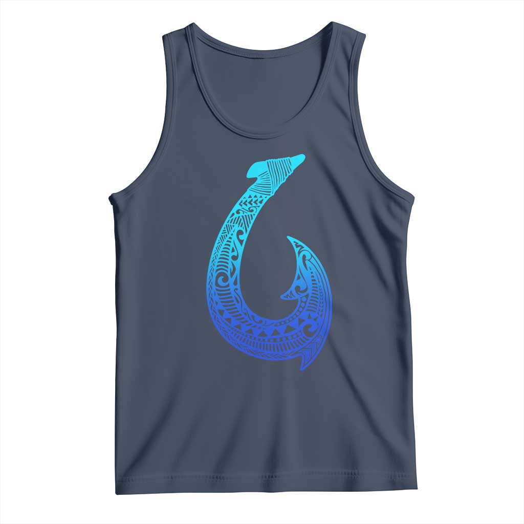 Tribal Makau Hawaiian Fish Hook Pacific Islander Hawaiian Tank Top TS11 Navy Print Your Wear