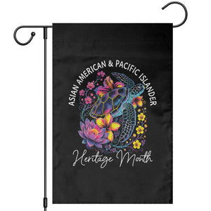 AAPI Asian American and Pacific Islander Heritage Month Garden Flag Floral Sea Turtle TS11 Black Print Your Wear