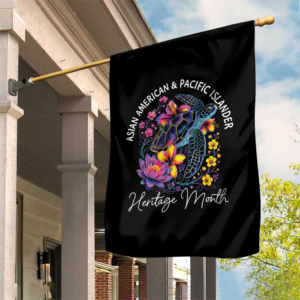 AAPI Asian American and Pacific Islander Heritage Month Garden Flag Floral Sea Turtle TS11 Print Your Wear