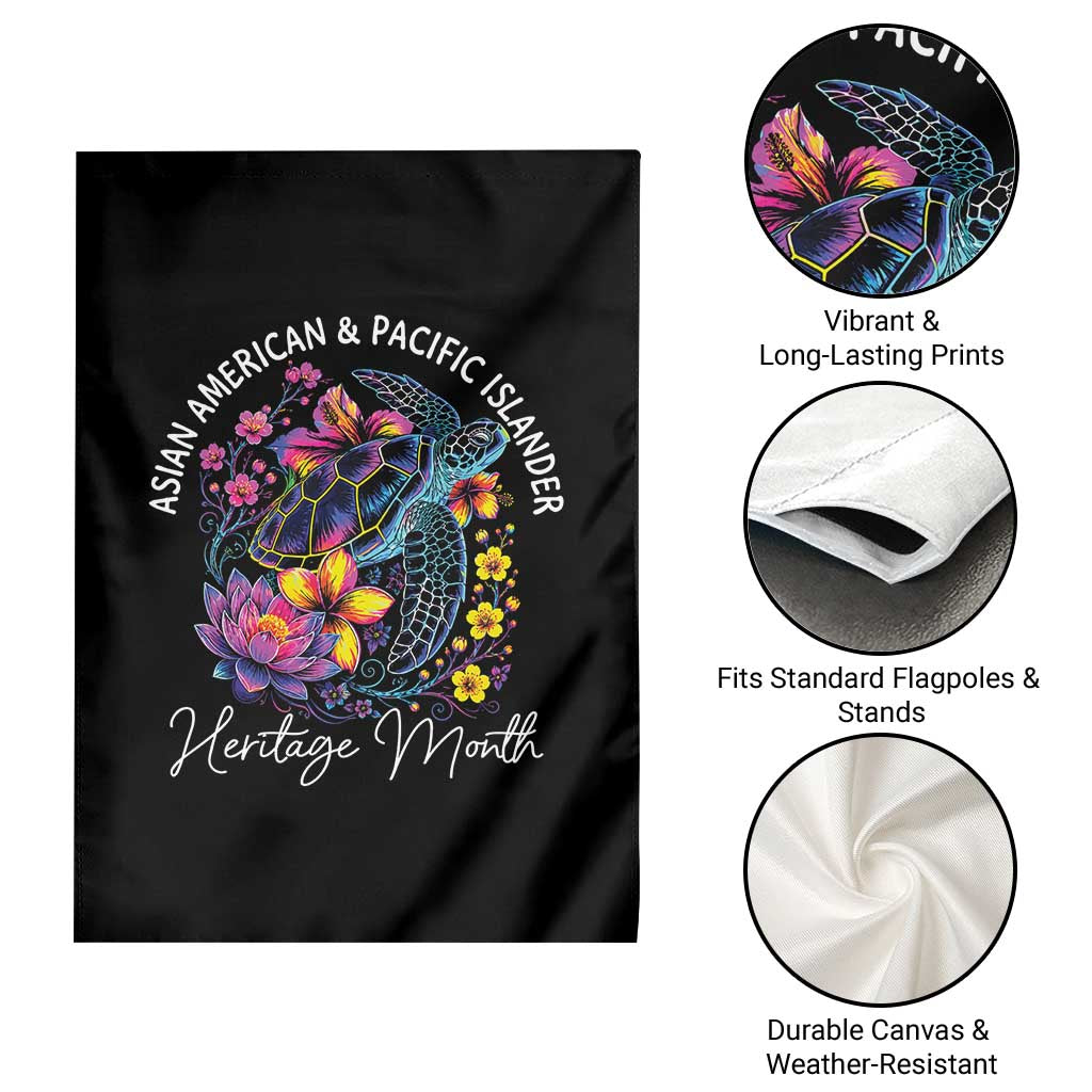 AAPI Asian American and Pacific Islander Heritage Month Garden Flag Floral Sea Turtle TS11 Print Your Wear