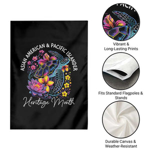 AAPI Asian American and Pacific Islander Heritage Month Garden Flag Floral Sea Turtle TS11 Print Your Wear