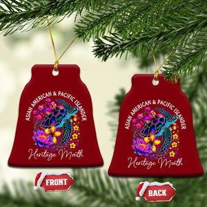 AAPI Asian American and Pacific Islander Heritage Month Ceramic Ornament Floral Sea Turtle TS11 Print Your Wear