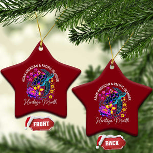 AAPI Asian American and Pacific Islander Heritage Month Ceramic Ornament Floral Sea Turtle TS11 Print Your Wear