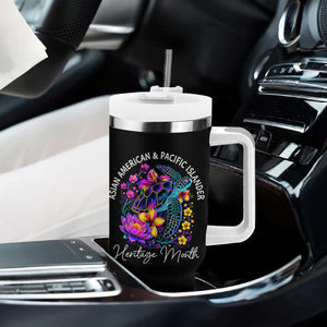 AAPI Asian American and Pacific Islander Heritage Month Tumbler With Handle Floral Sea Turtle TS11 Print Your Wear