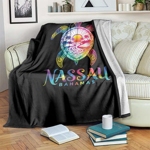 Nassau Bahamas Beach Vacation Throw Blanket Tie Dye Sea Turtle TS11 Print Your Wear