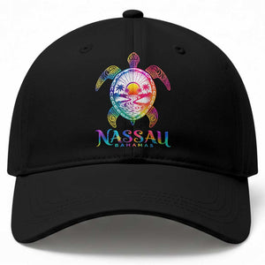 Nassau Bahamas Beach Vacation Baseball Cap Tie Dye Sea Turtle TS11 Print Your Wear