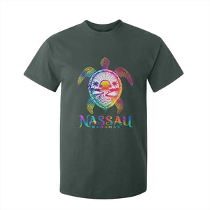 Nassau Bahamas Beach Vacation T Shirt For Kid Tie Dye Sea Turtle TS11 Dark Forest Green Print Your Wear