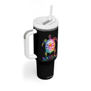 Nassau Bahamas Beach Vacation Tumbler With Handle Tie Dye Sea Turtle TS11 Print Your Wear
