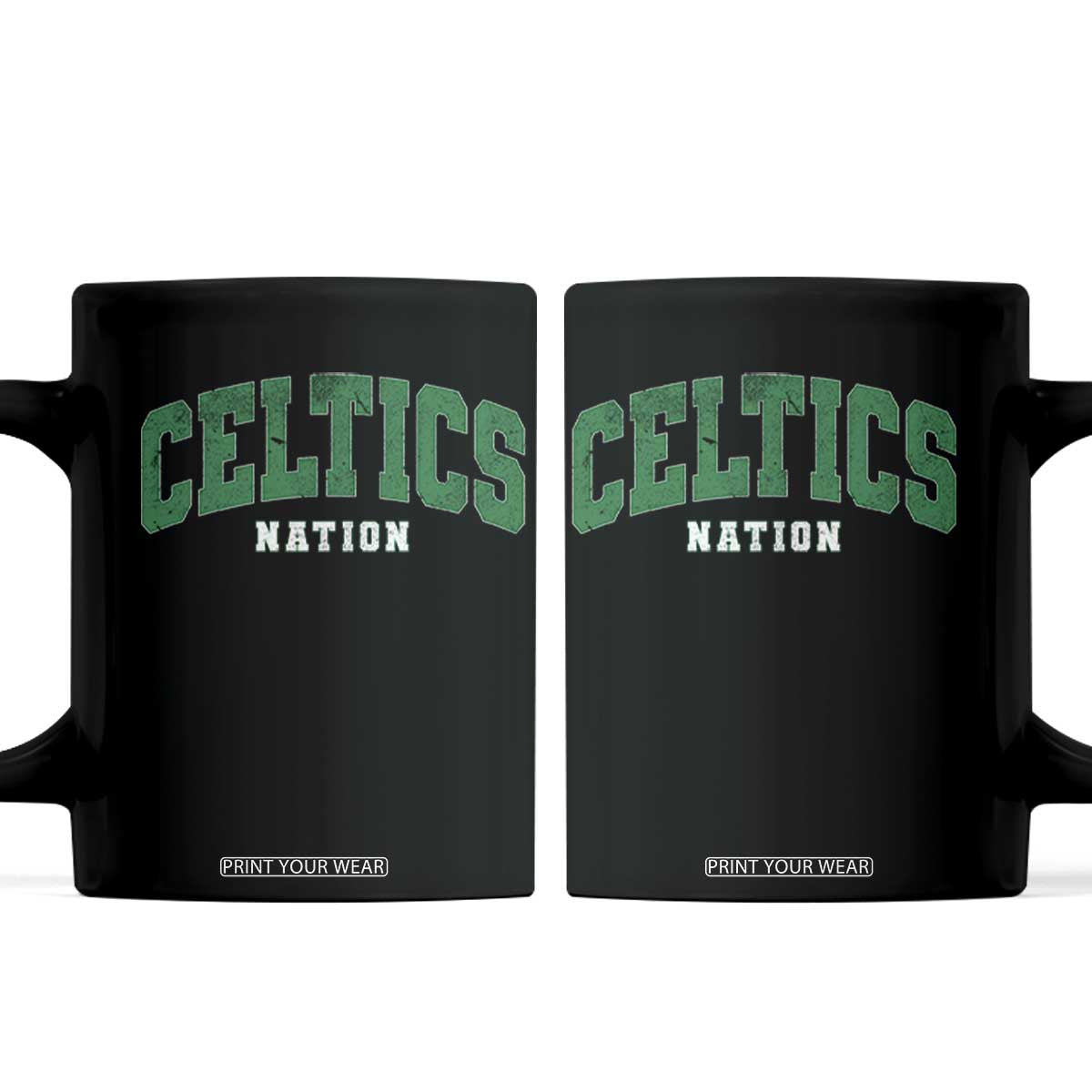 Celtic Nation Coffee Mug Sports Varsity Aesthetic Letters Cap TS11 Black Print Your Wear