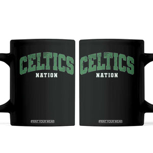 Celtic Nation Coffee Mug Sports Varsity Aesthetic Letters Cap TS11 Black Print Your Wear