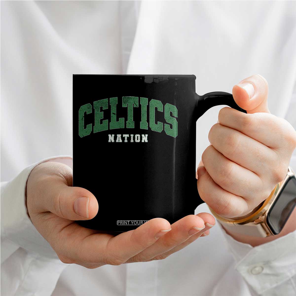 Celtic Nation Coffee Mug Sports Varsity Aesthetic Letters Cap TS11 Print Your Wear